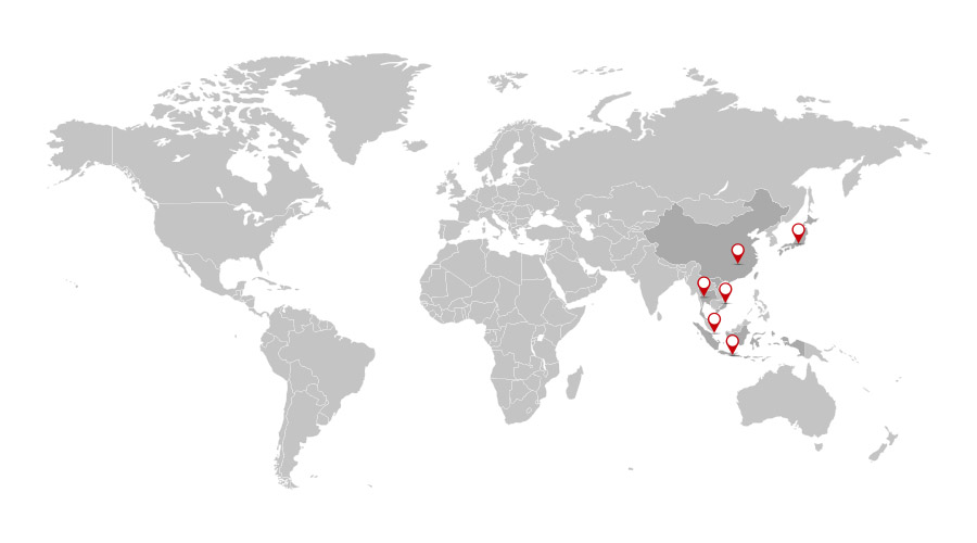 World Maps stating AORB Group - Tuna Operator supply across the globe